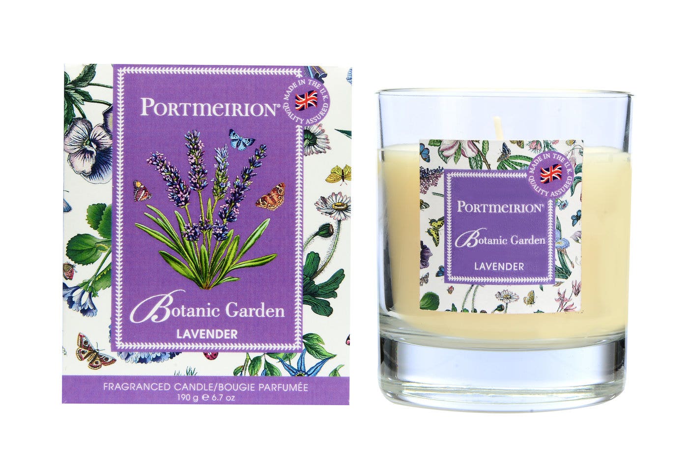 Portmeirion Botanic Garden Glass Candle - Lavender