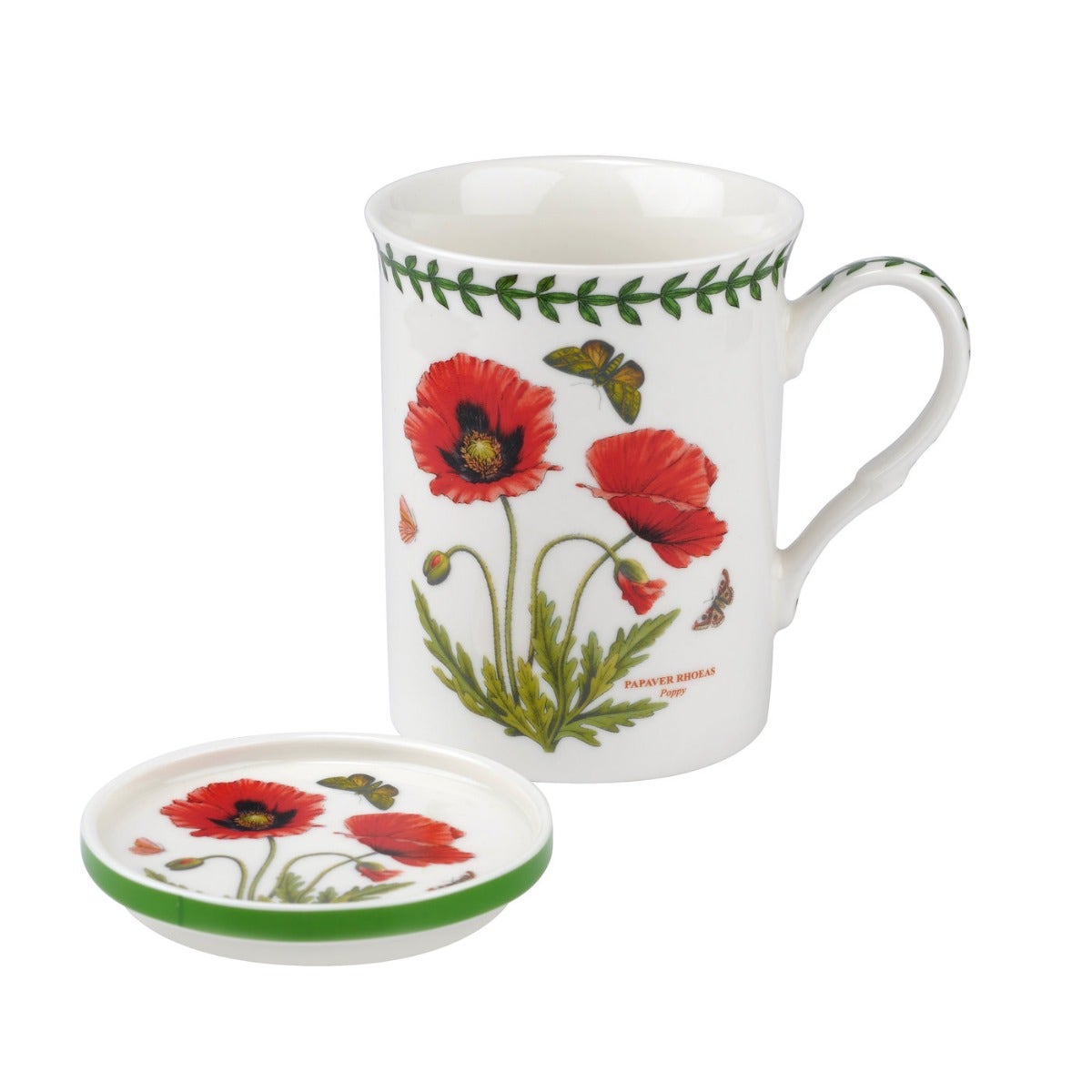 Portmeirion Botanic Garden Mug & Coaster Set - Poppy