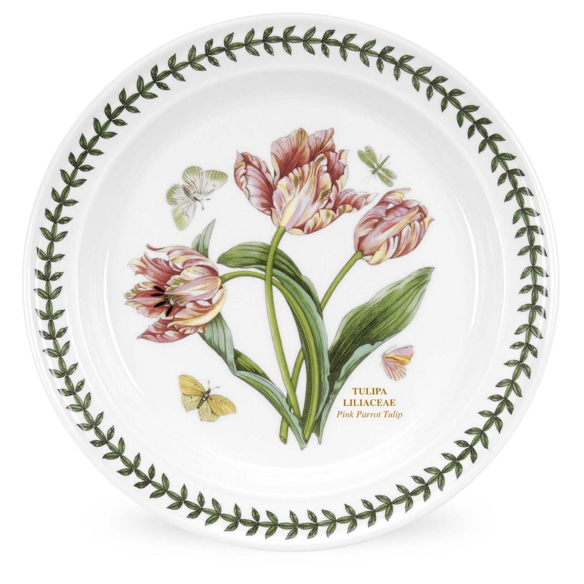 Seconds Portmeirion Botanic Garden 10 Inch Plate - Pink Parrot Tulip