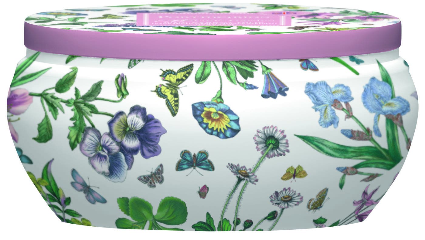 Portmeirion Botanic Garden Boutique Candle Tin - Pink Parrot Tulip 