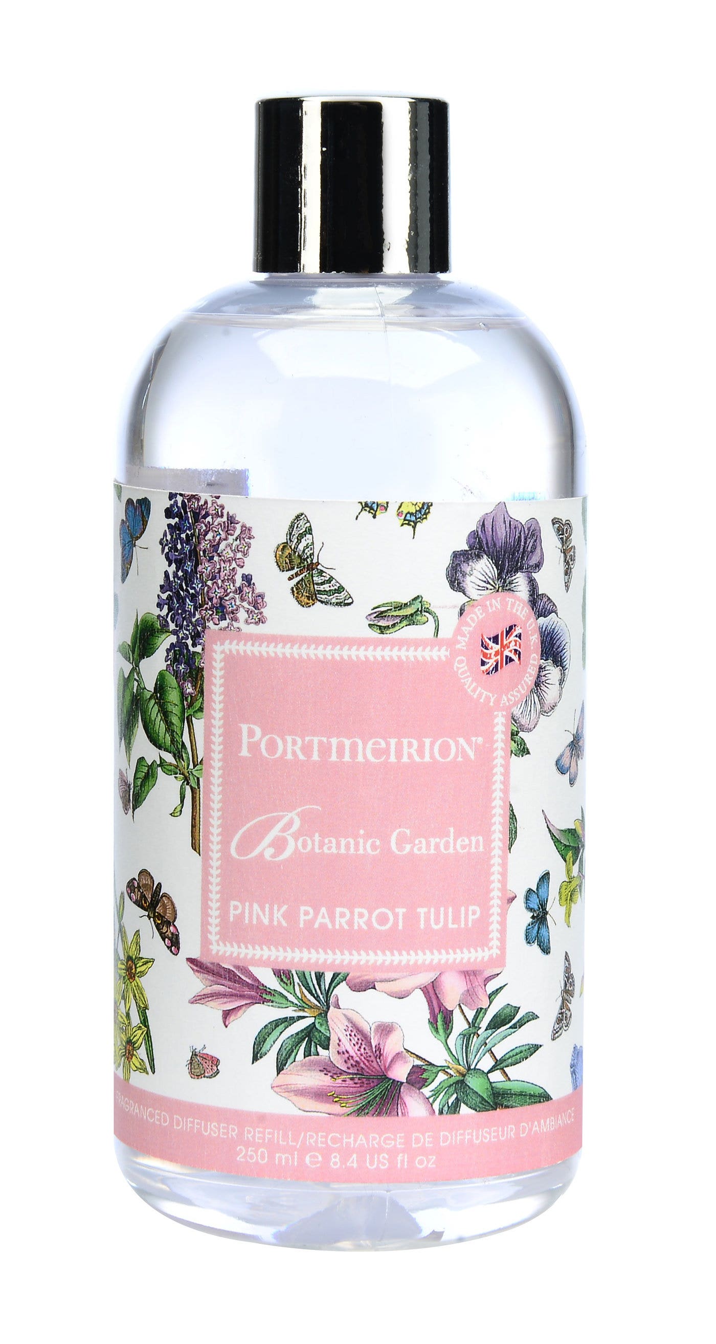 Portmeirion Botanic Garden 250ml Reed Diffuser Refill - Pink Parrot Tulip 
