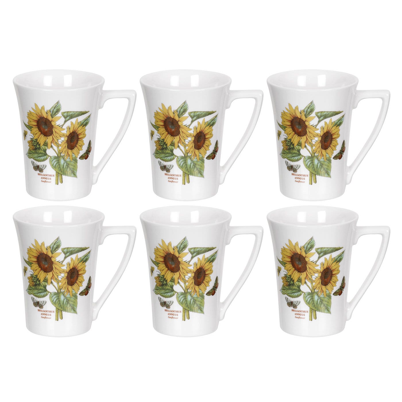 Portmeirion Botanic Garden Sunflower Mug Set of 6