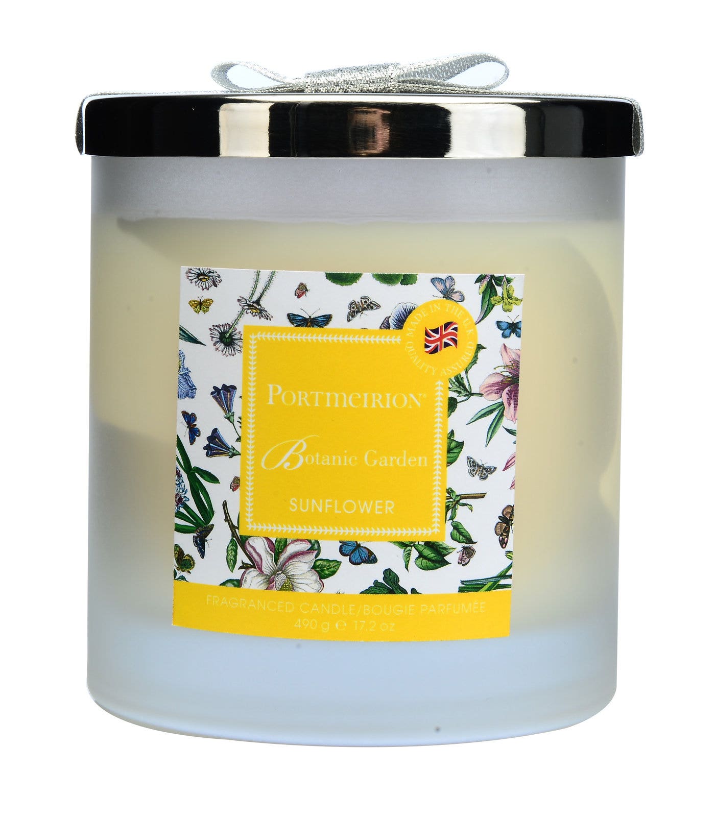 Portmeirion Botanic Garden 2 Wick Glass Candle with Lid - Sunflower