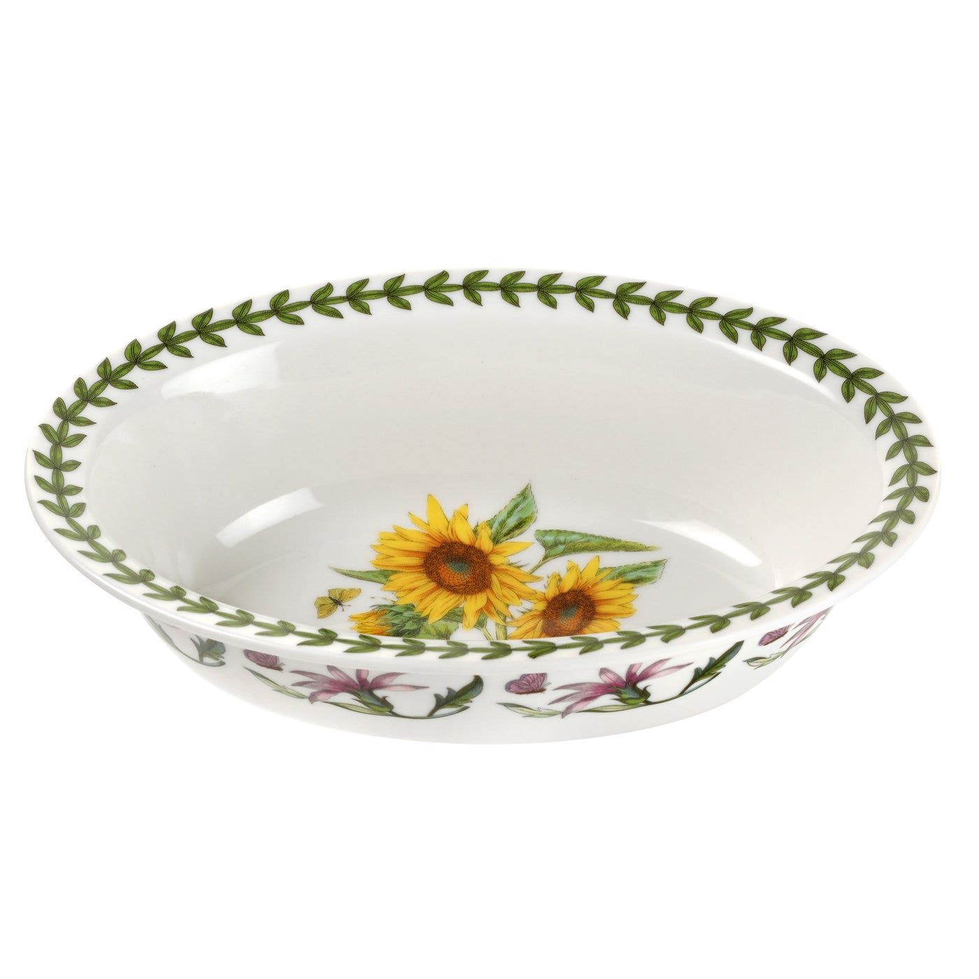 Portmeirion Botanic Garden Sunflower 8 Inch Oval Pie Dish