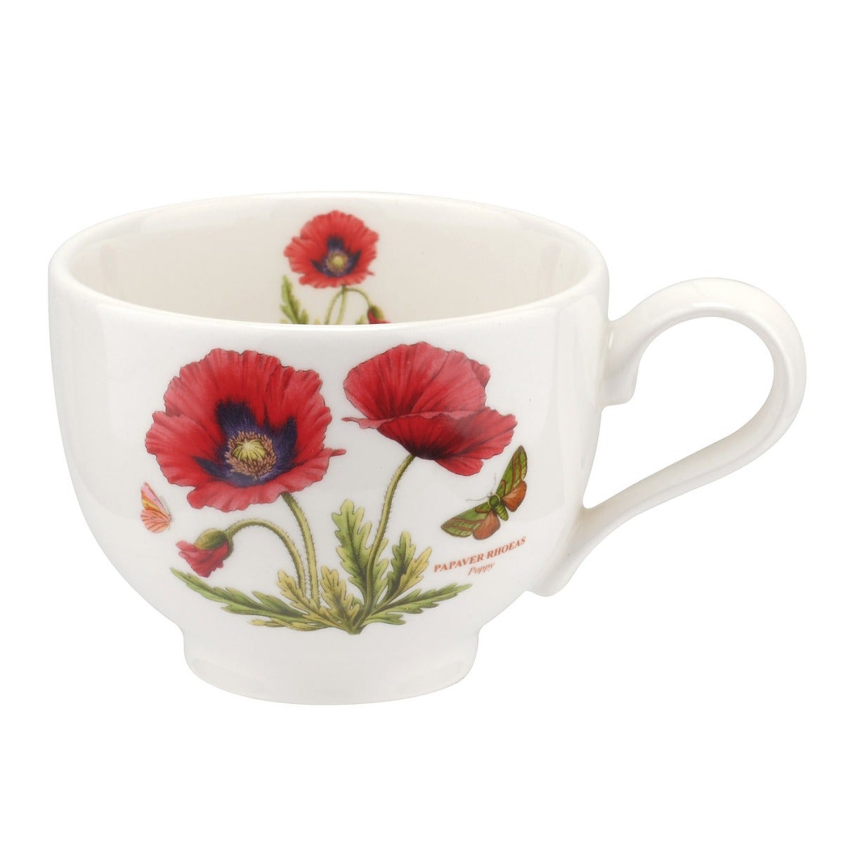 Seconds Portmeirion Botanic Garden Set Of 6 Tea CUP ONLY - Poppy and Hydrangea