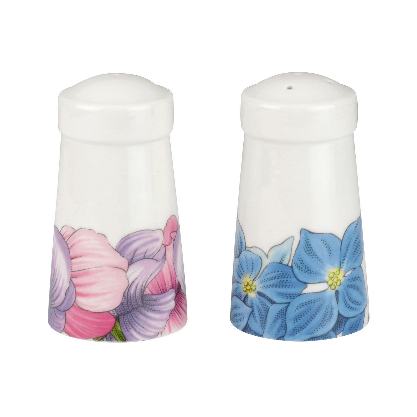 Portmeirion Botanic Blooms Salt & Pepper - Hydrangea & Sweet Pea