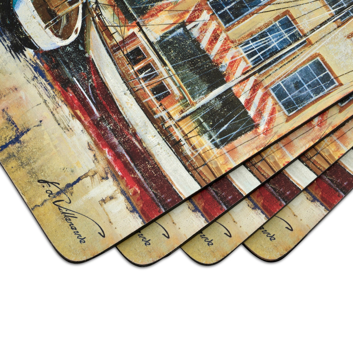 Pimpernel Boat Scene Large Placemats Set of 4