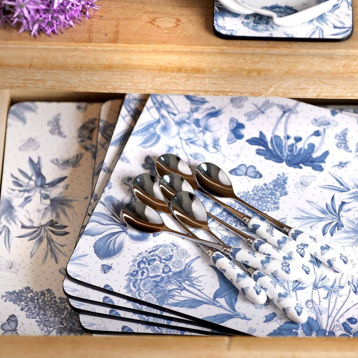 Pimpernel Botanic Blue Placemats Set of 4