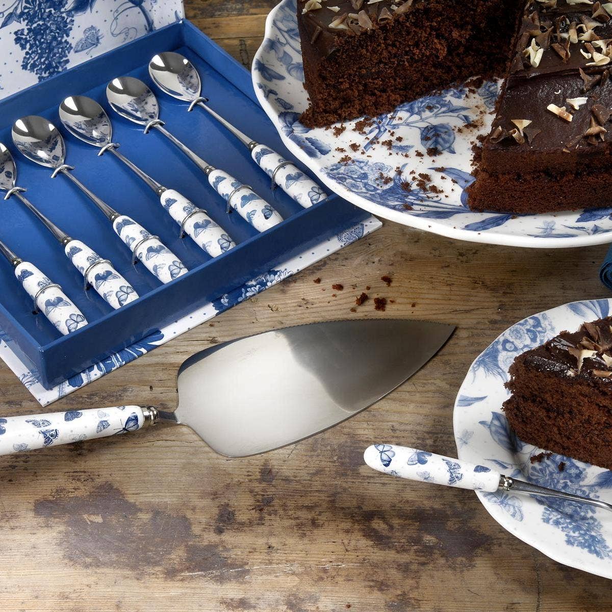 Portmeirion Botanic Blue Pastry Forks Set of 6