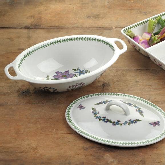 Portmeirion Botanic Garden Oval Baking Dish with Handles