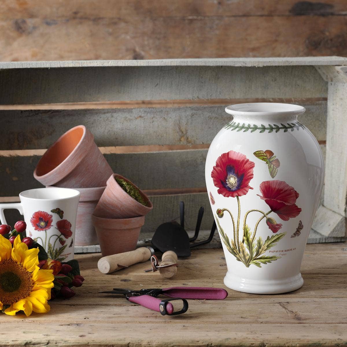 Portmeirion Botanic Garden Mug & Tin Set - Poppy