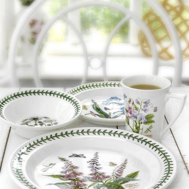 Seconds Portmeirion Botanic Garden Oatmeal (Drum Shape) Bowl Harebell Set of 6