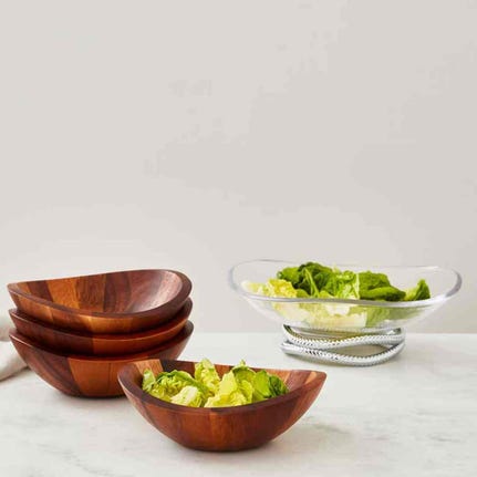 Nambé Braid Set of 4 Salad Bowls