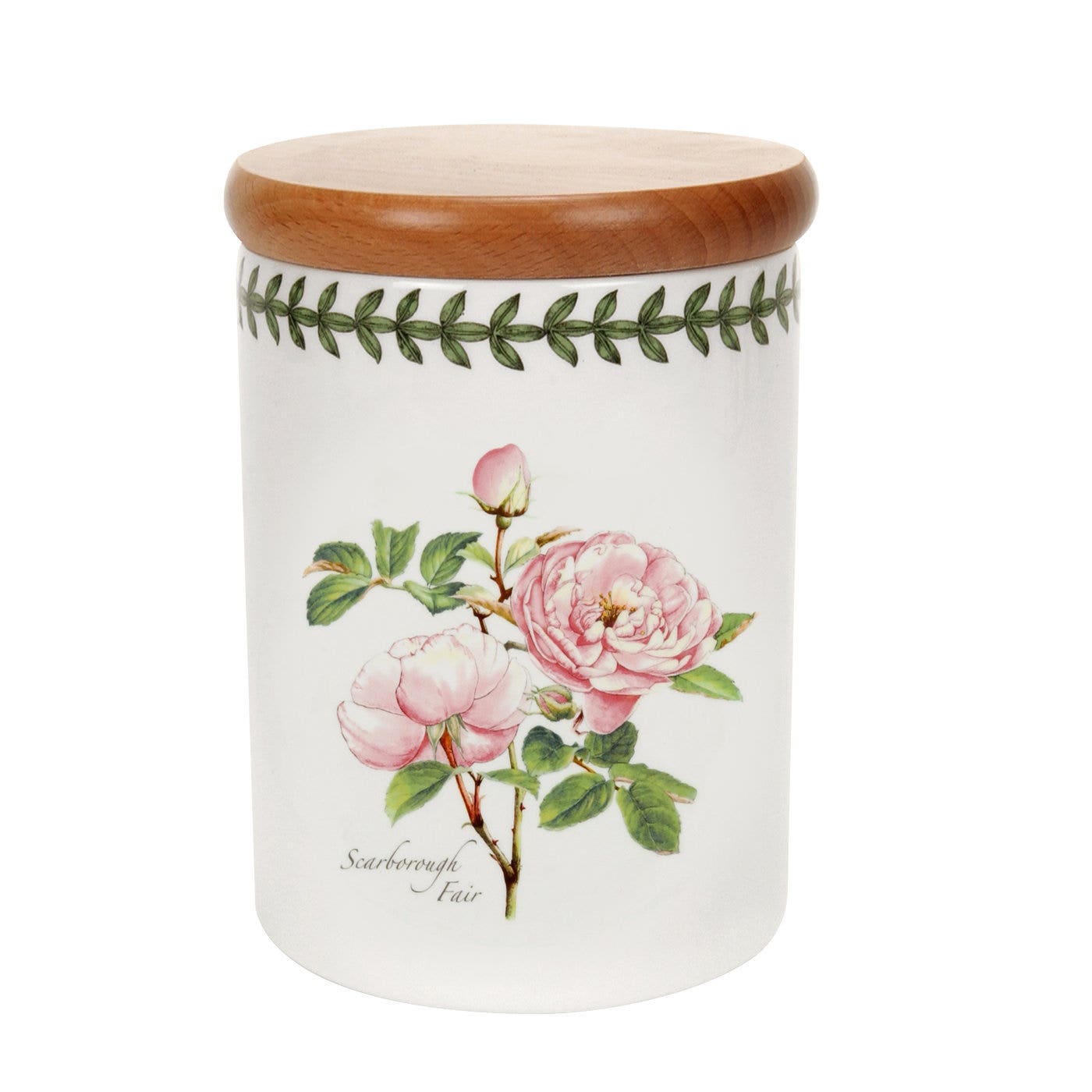 Portmeirion Botanic Roses 5.5 Inch Airtight Jar Scarborough Fair