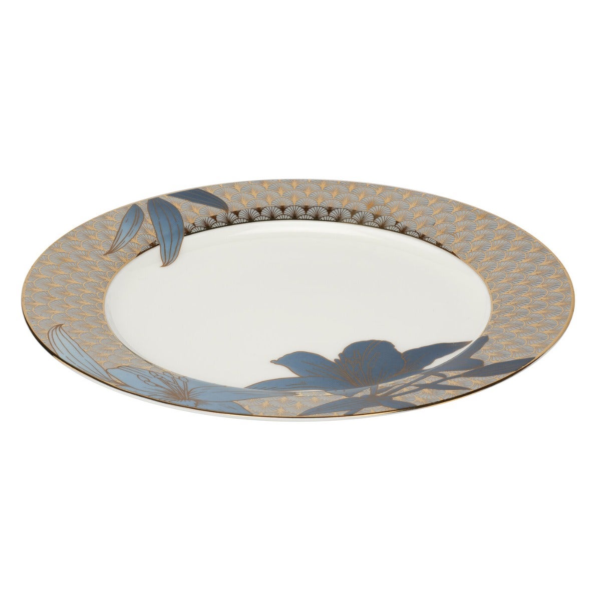 Royal Worcester Blue Lily Salad Plates Set of 4