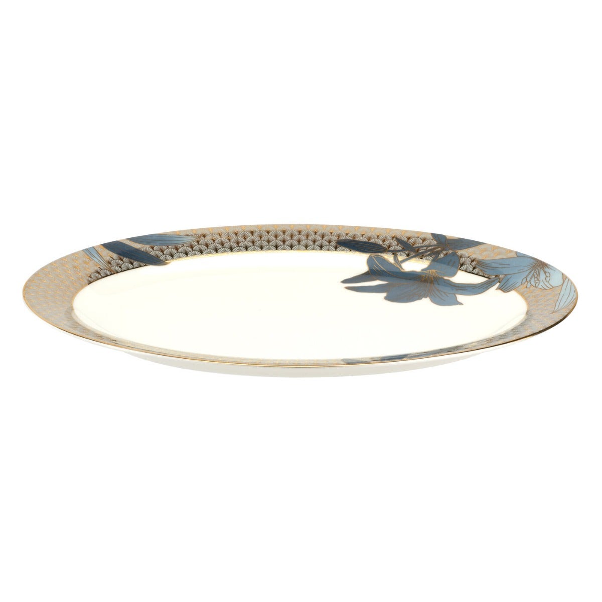 Royal Worcester Blue Lily Oval Platter