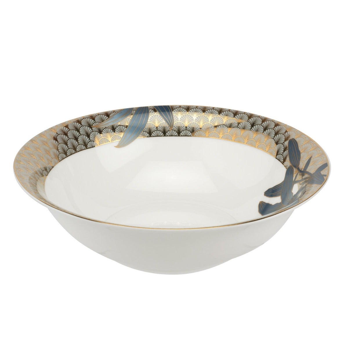 Royal Worcester Blue Lily Serving Bowl