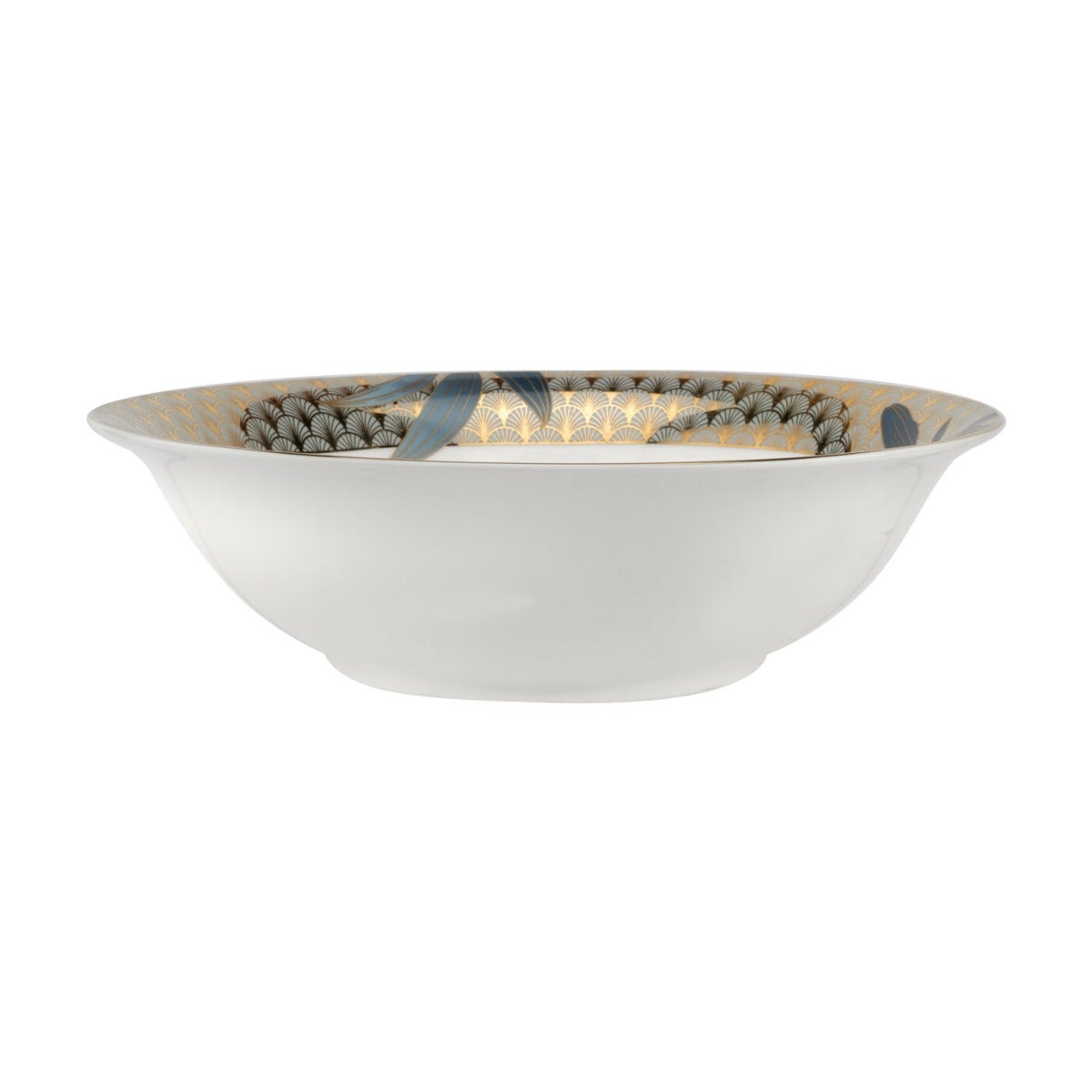 Royal Worcester Blue Lily Serving Bowl
