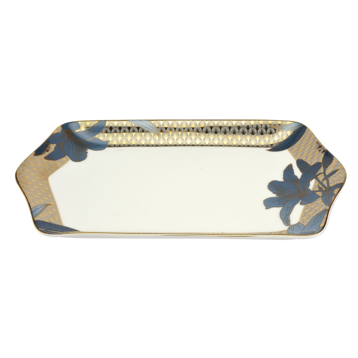 Royal Worcester Blue Lily Dessert Tray