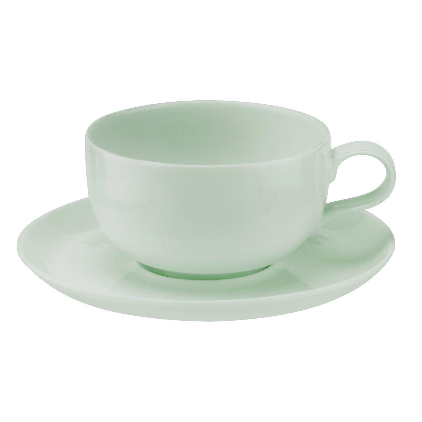 Portmeirion Choices Green 12fl oz Cup and Saucer Set of 2