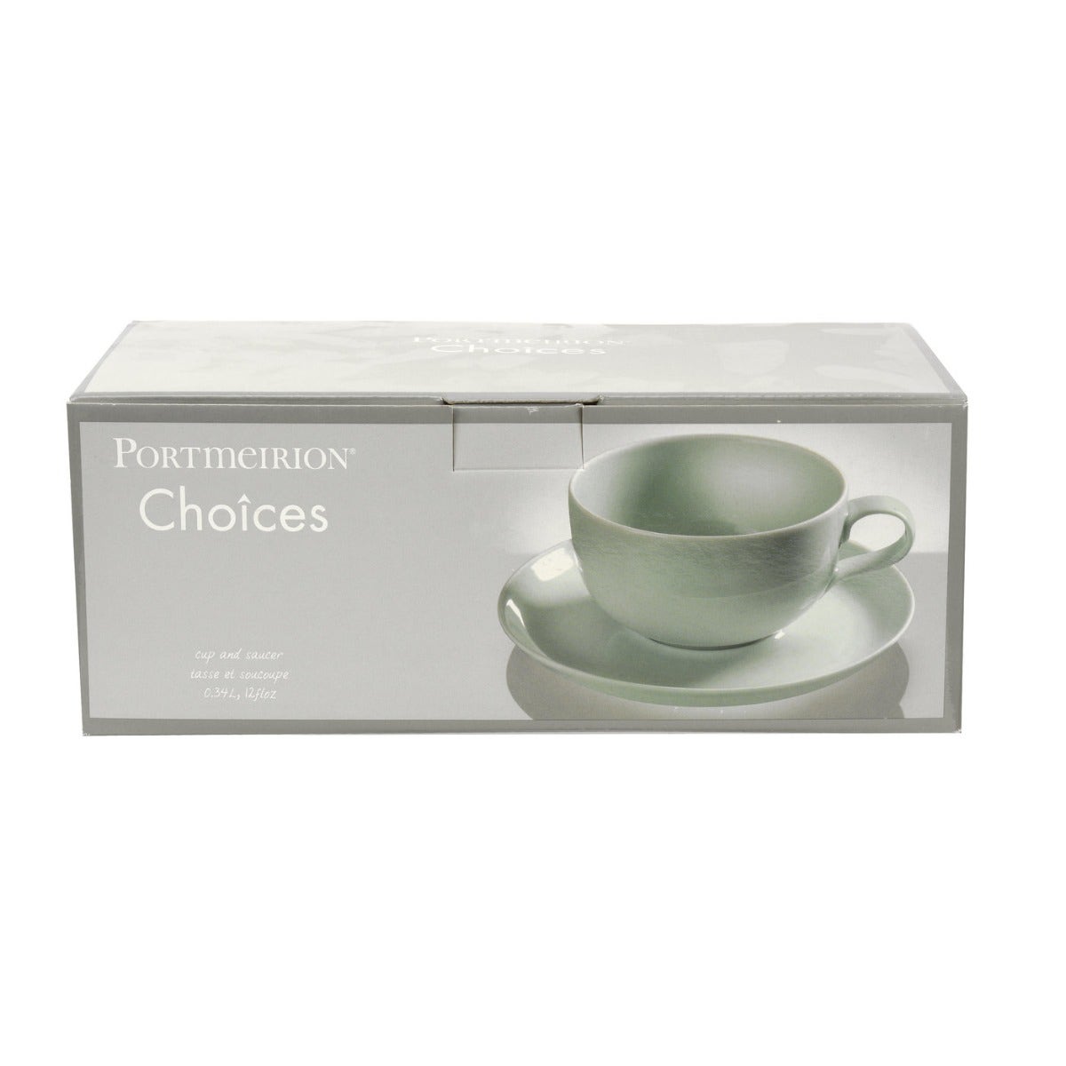 Portmeirion Choices Green 12fl oz Cup and Saucer Set of 2