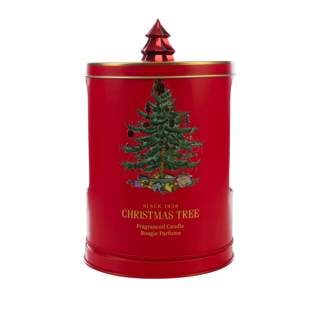 Christmas Tree Candle In Musical Tin