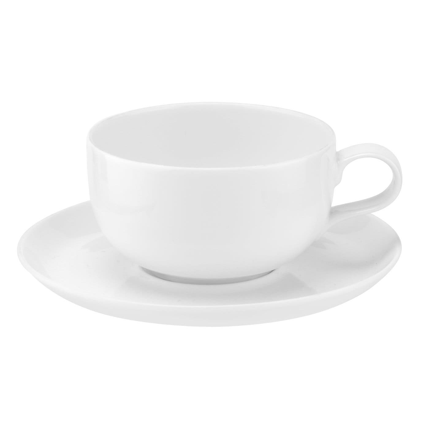 Portmeirion Choices White 12fl oz Cup and Saucer Set of 2