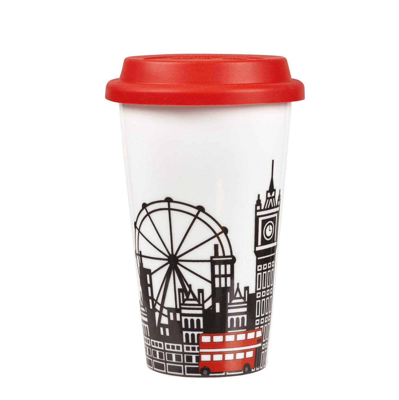 Portmeirion Cityscapes Travel Mug with Silicone Lid - London