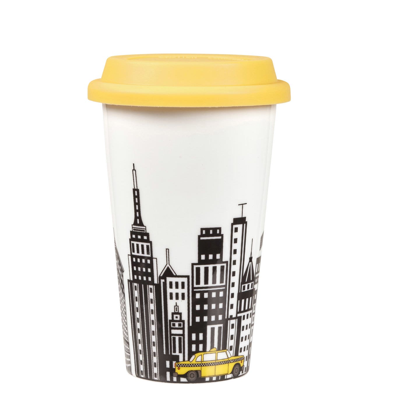 Portmeirion Cityscapes Travel Mug with Silicone Lid - New York