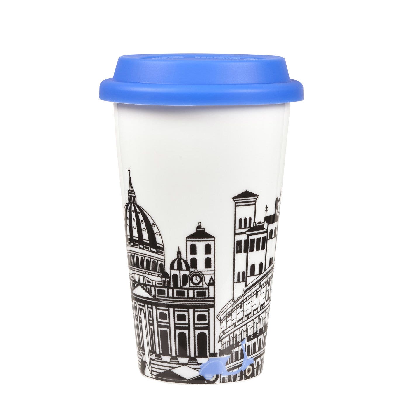 Portmeirion Cityscapes Travel Mug with Silicone Lid - Rome