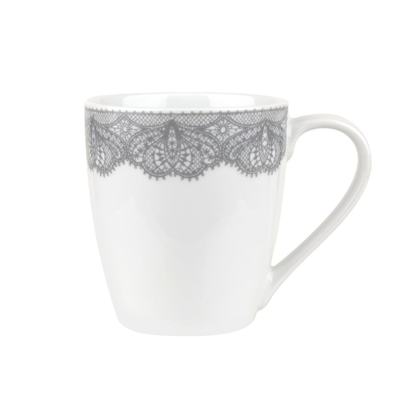 Catherine Lansfield for Portmeirion Studio Glamour Lace 12fl oz Mug Set of 4