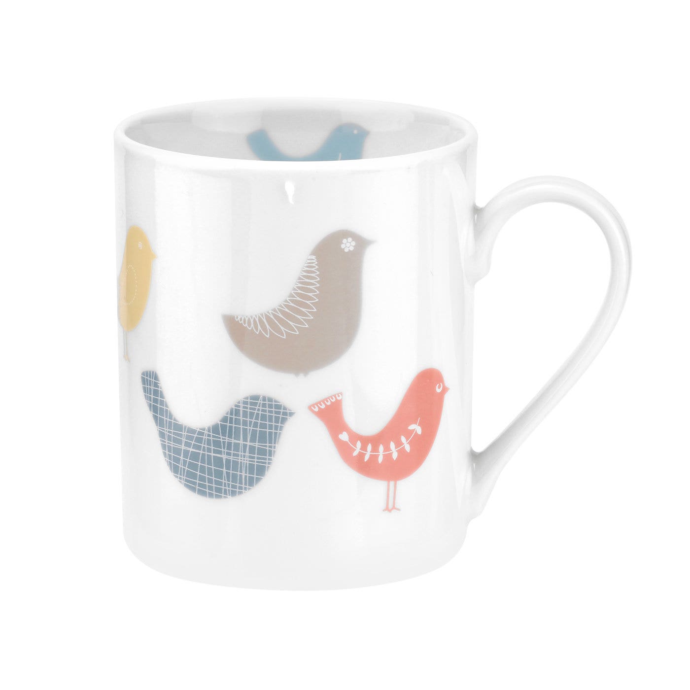 Catherine Lansfield for Portmeirion Studio Scandi Birds 12fl oz Mug Set of 4