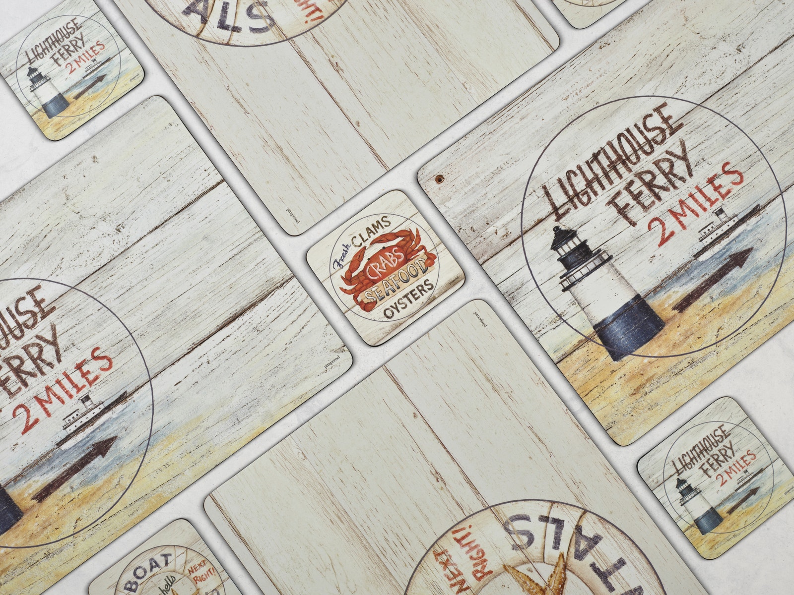 Pimpernel Coastal Signs Placemat Set of 4