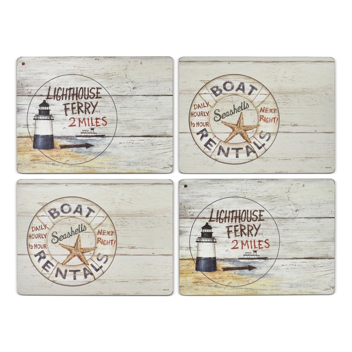 Pimpernel Coastal Signs Placemat Set of 4