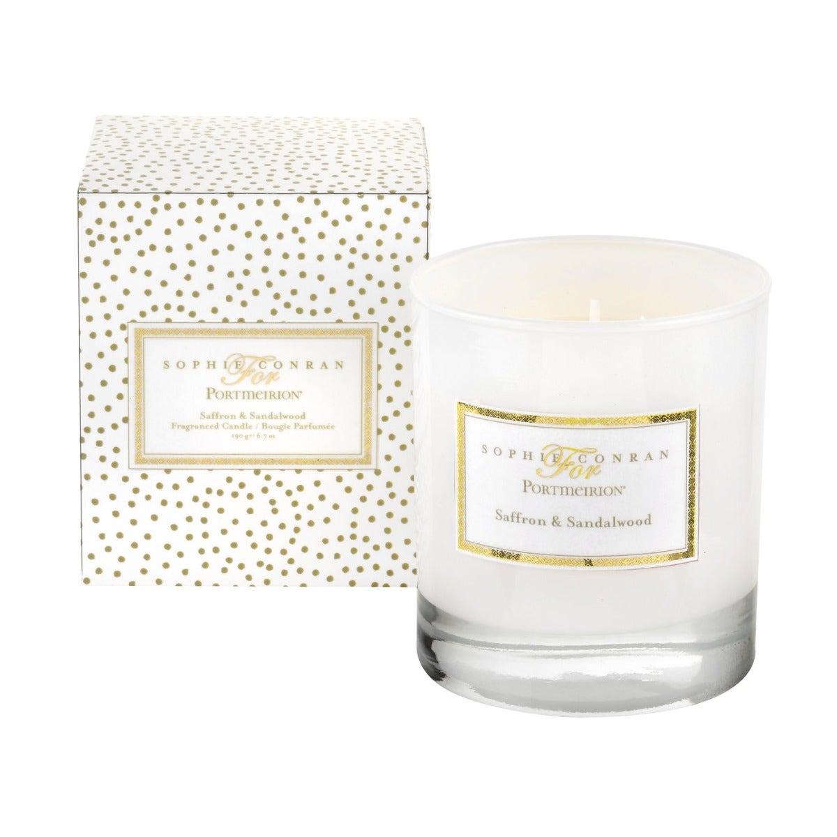 Sophie Conran for Portmeirion Glass Candle - Saffron & Sandalwood