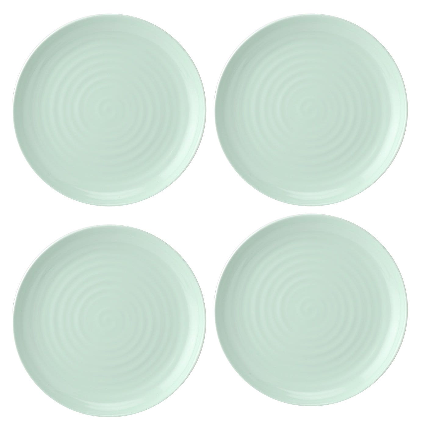 Sophie Conran for Portmeirion Celadon 10.5 inch Coupe Plate Set of 4