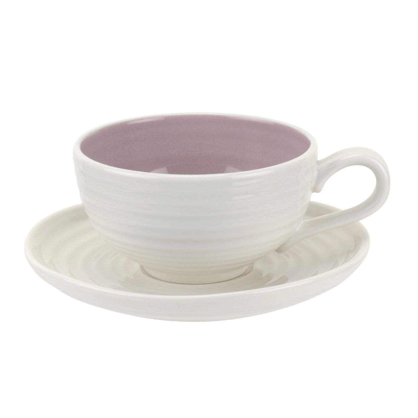 Sophie Conran for Portmeirion Mulberry Tea Cup & Saucer Set of 4