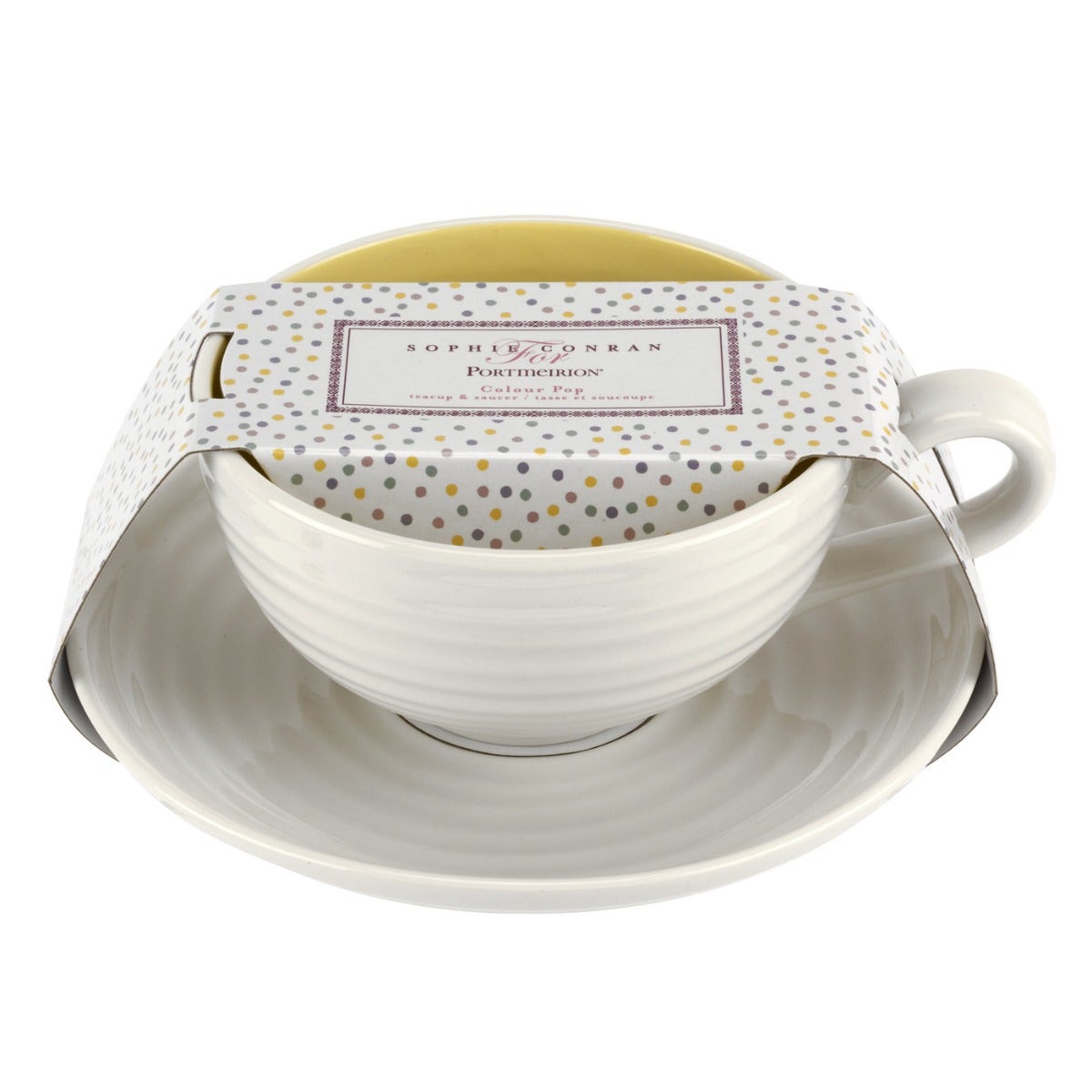 Sophie Conran for Portmeirion Sunshine Tea Cup & Saucer Set of 4