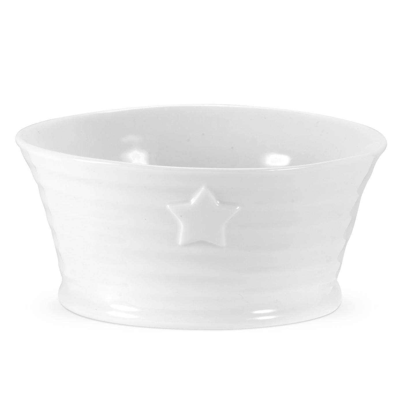 Sophie Conran for Portmeirion White Embossed Star  Bowl 4.5 inch Set of 4