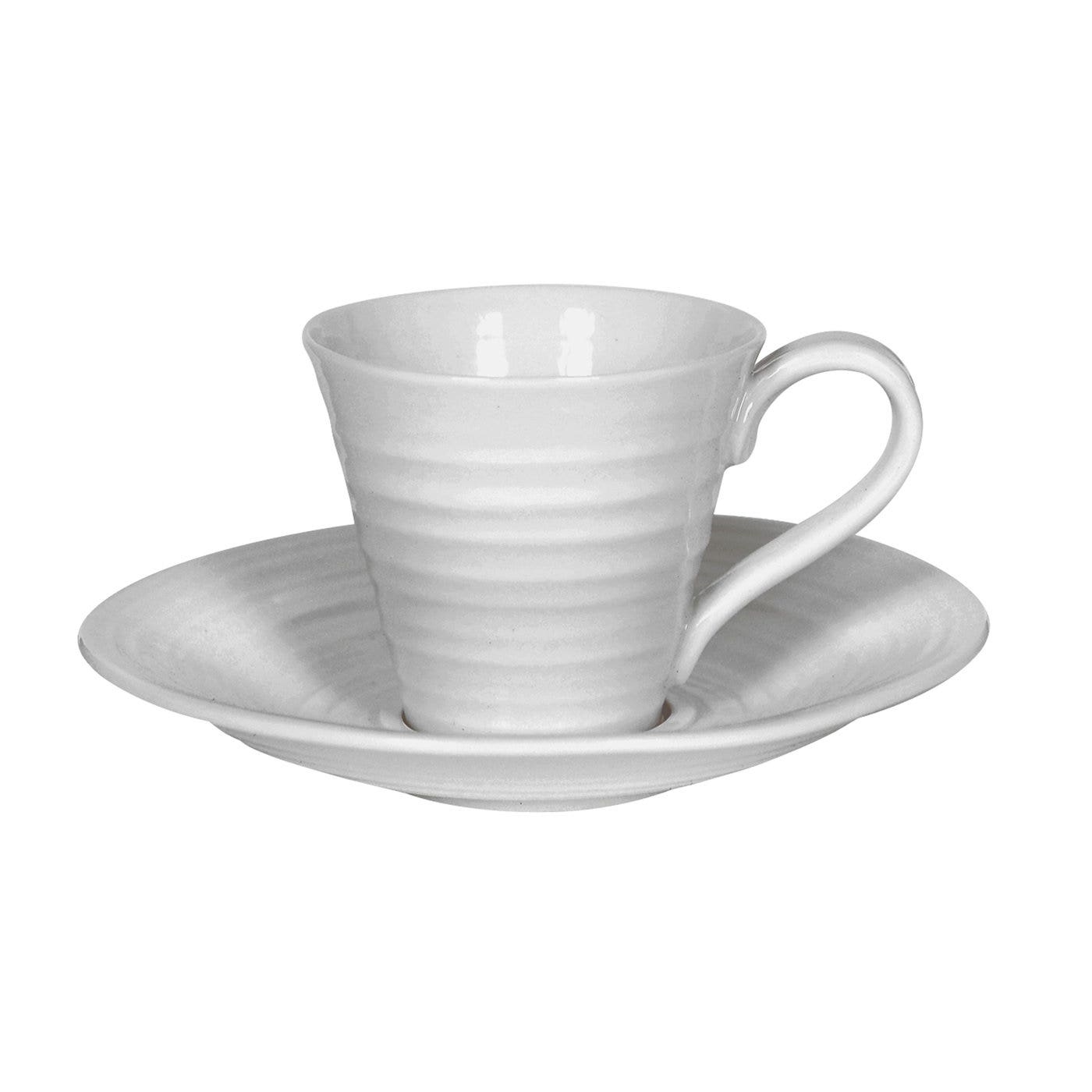 Sophie Conran for Portmeirion Grey Espresso Cup & Saucer Set of 2 