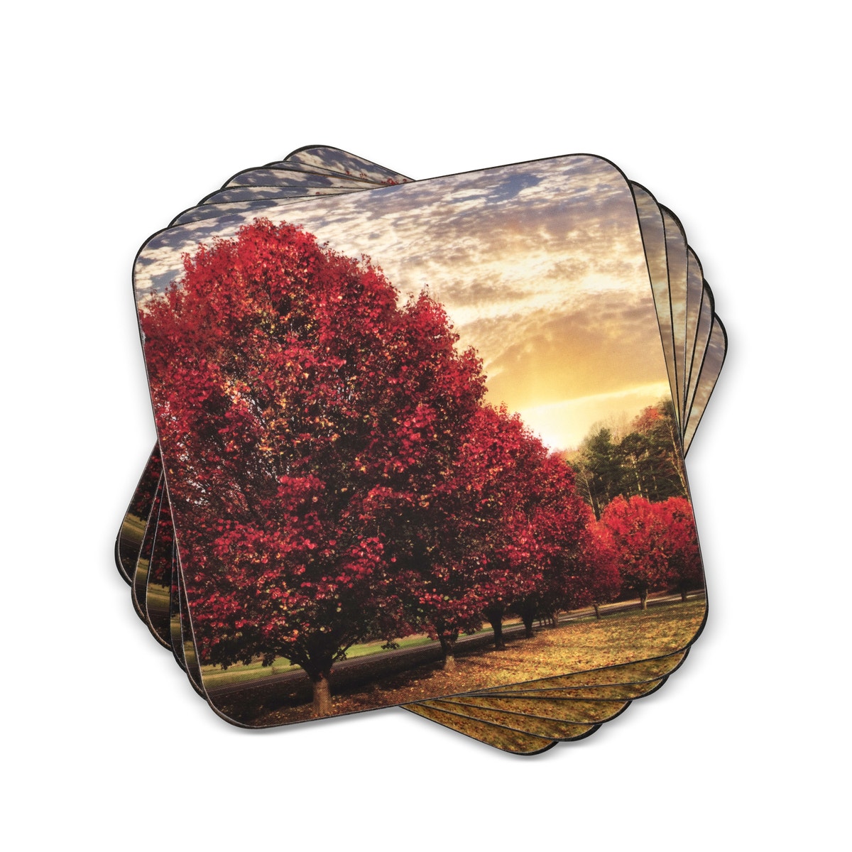 Pimpernel Crimson Trees Coaster Set of 6