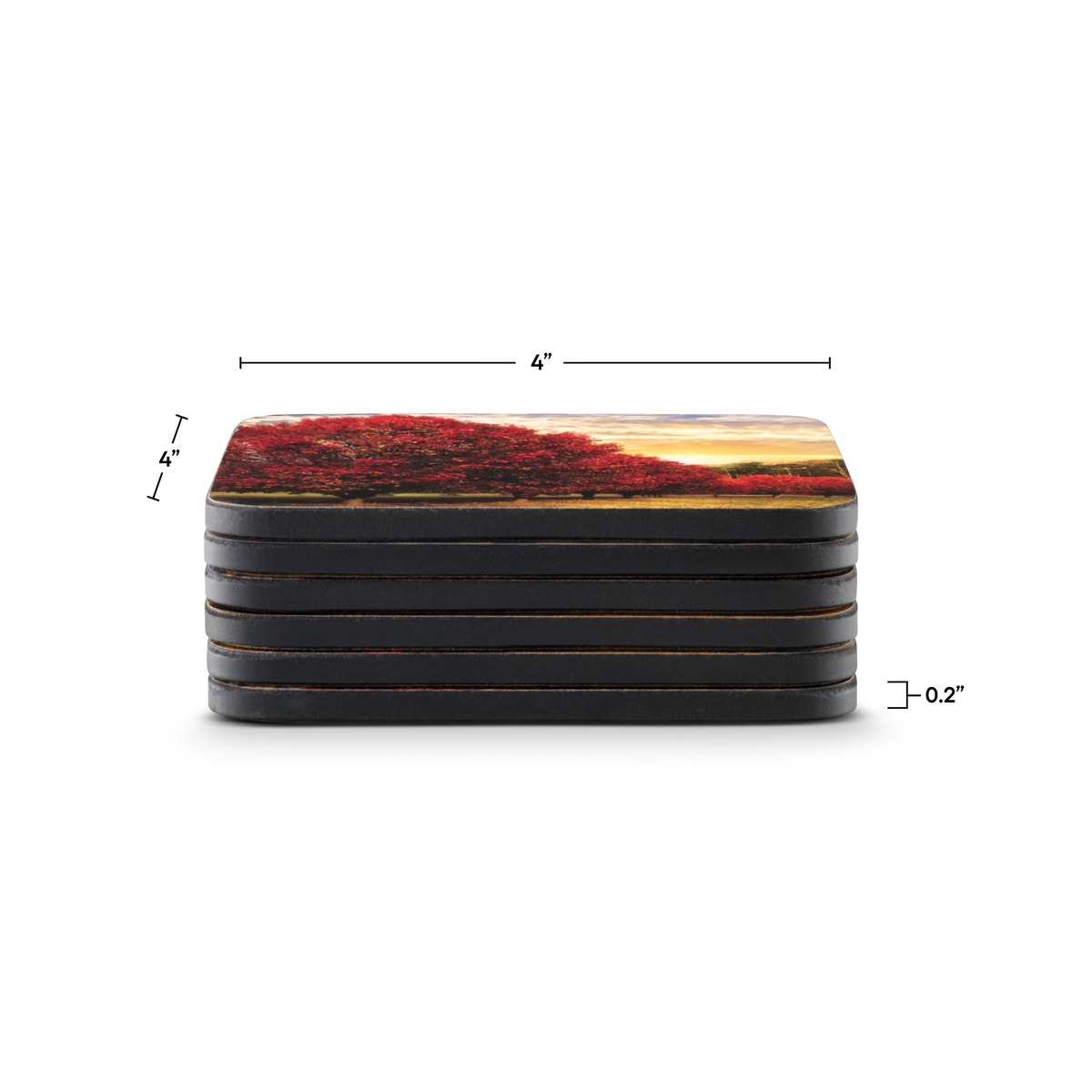 Pimpernel Crimson Trees Coaster Set of 6