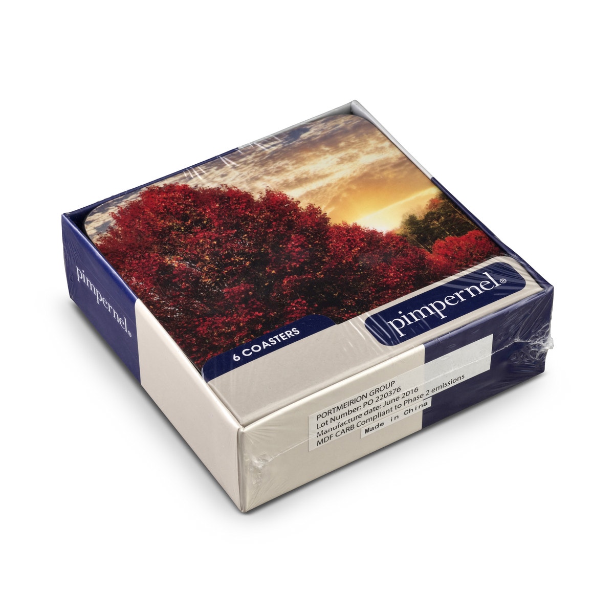 Pimpernel Crimson Trees Coaster Set of 6