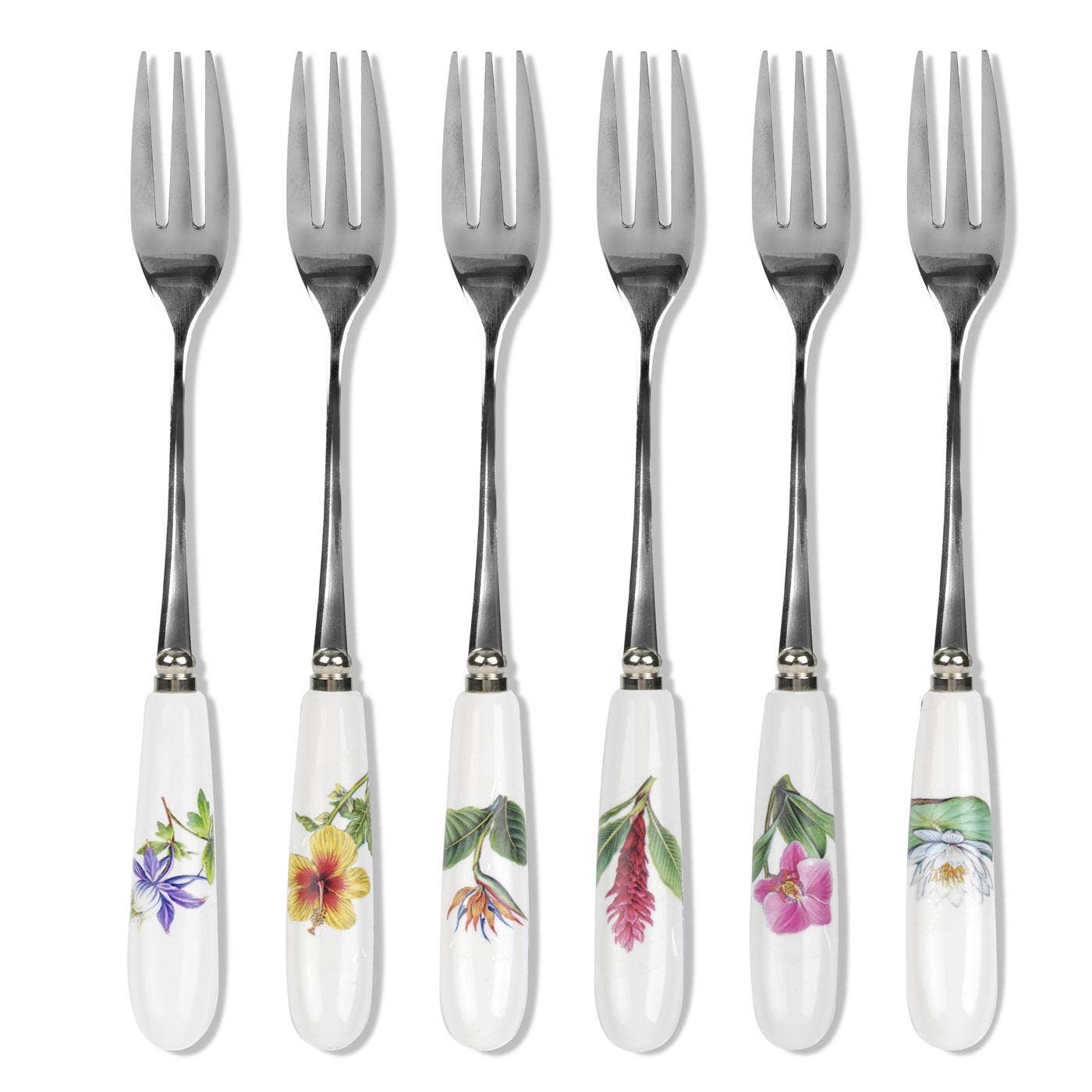 Portmeirion Exotic Botanic Garden Pastry Forks Set of 6