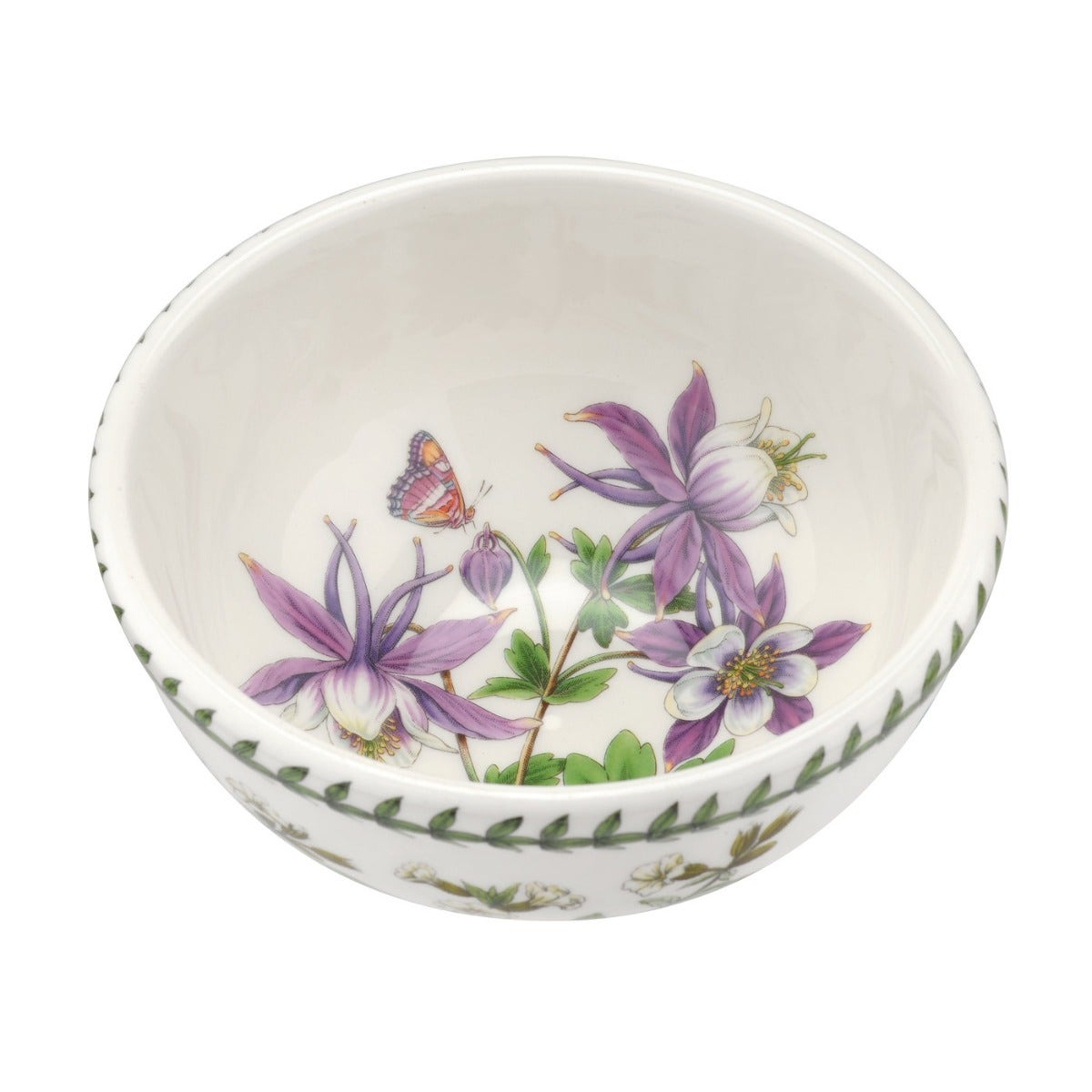 Seconds Portmeirion Exotic Botanic Garden Set of 6 5.5 Inch Fruit Salad Bowl - Dragonfly and Pimpernel 