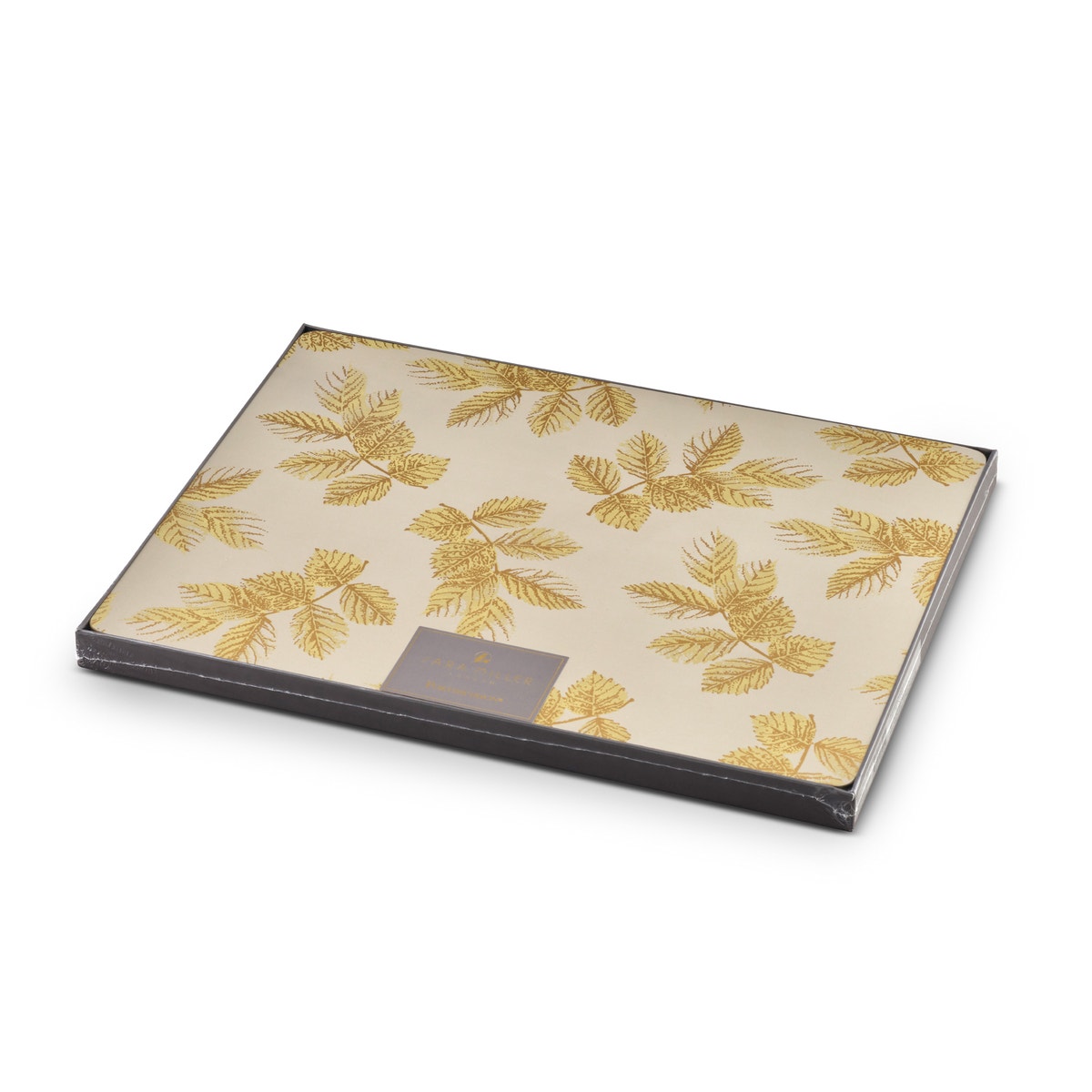 Sara Miller London Portmeirion Etched Leaves Placemats Set of 4 Light Grey - Regular Size