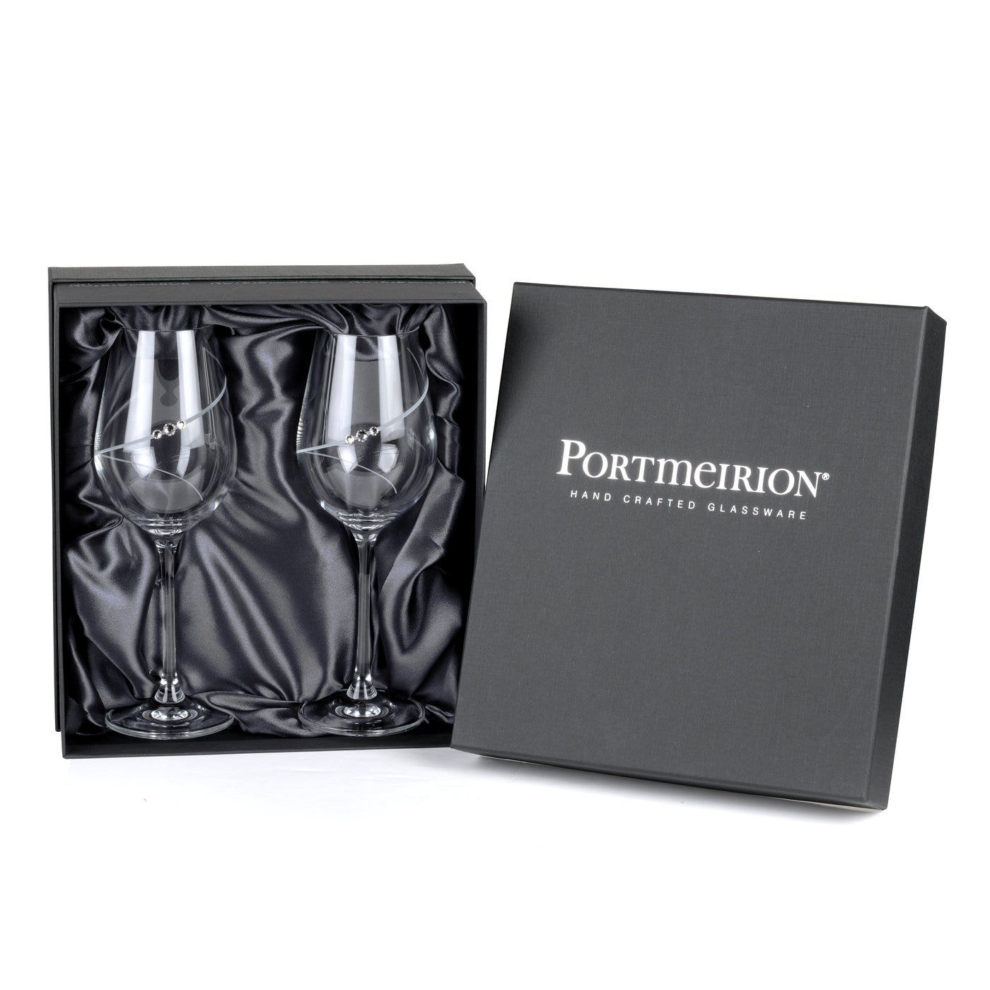 Portmeirion Auris Crystal White Wine Glass Set of 2