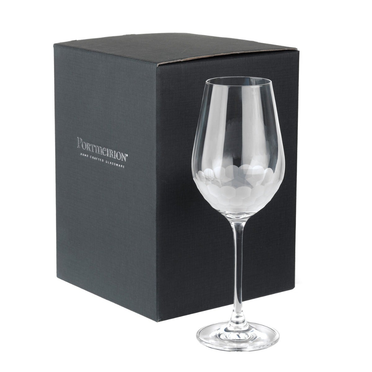 Portmeirion Droplet White Wine Glasses Set Of 4