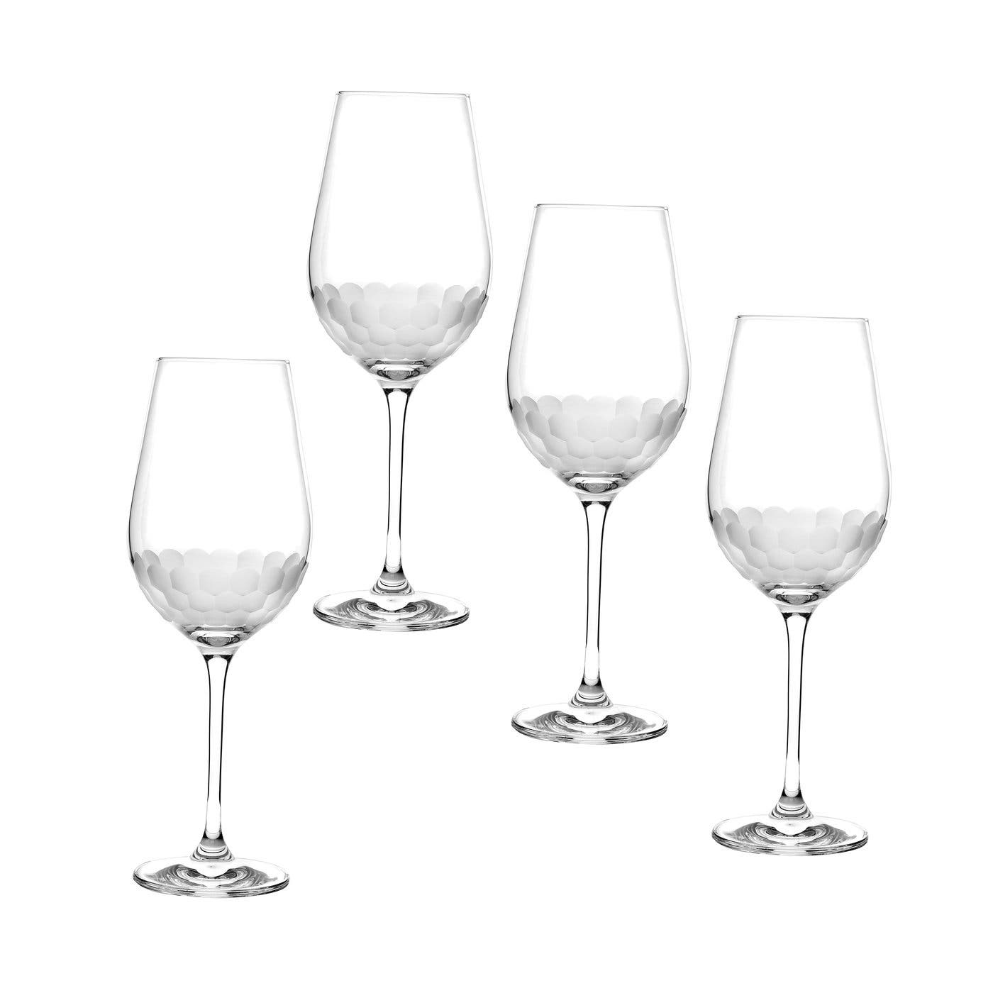 Portmeirion Droplet Red Wine Glasses Set Of 4