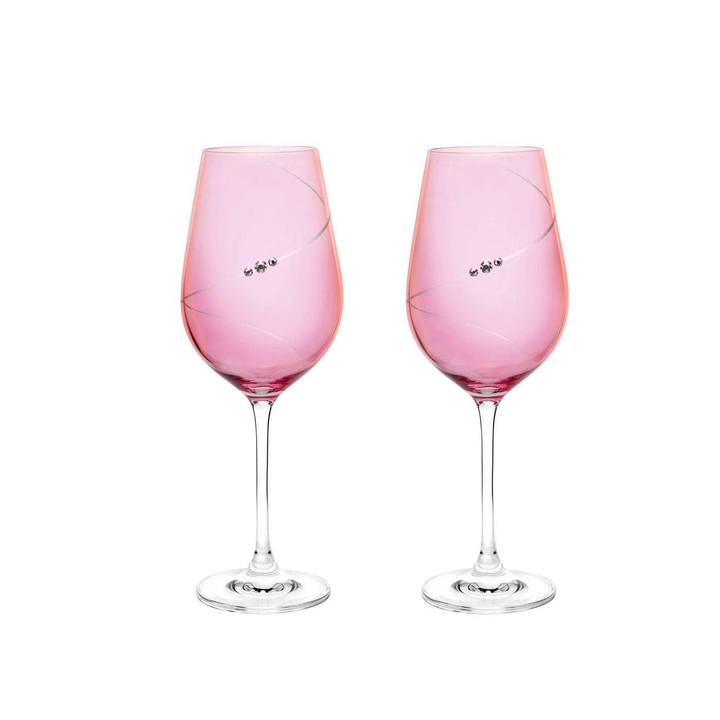 Portmeirion Auris Pink Wine Glass Set of 2